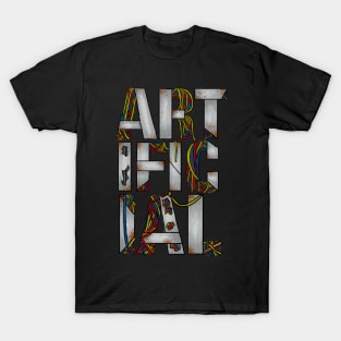 Artifical Metal Words T-Shirt